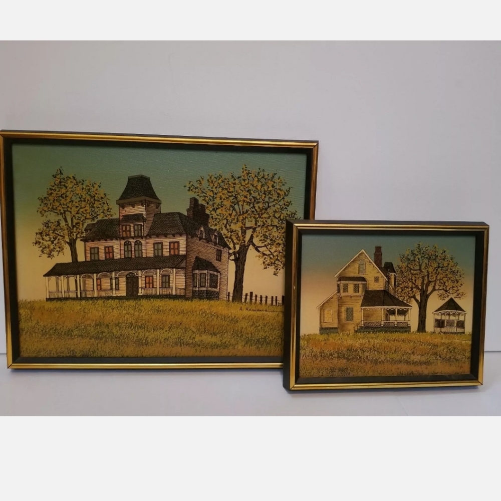 1982 H Hargrove" The Old House Farm House" Artwork